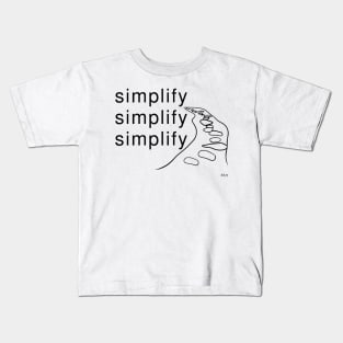 Simplify (black letters) Kids T-Shirt